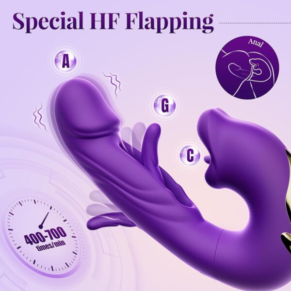 Flapping, Licking & Sucking G-Spot Vibrator Sex Toy